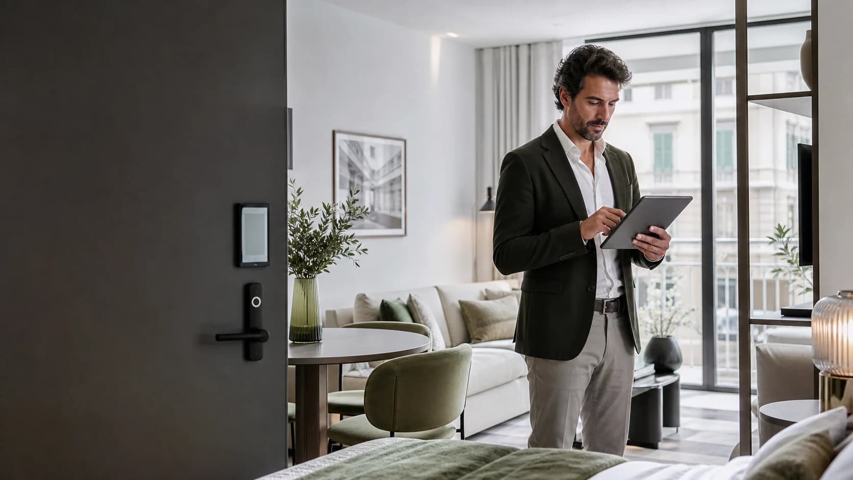 Property Manager al lavoro in un appartamento destinato agli affitti brevi